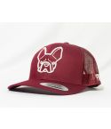 GORRA FLEXFIT PETCAPS FRENCH BULL DOG CRANBERRY - TALLA UNICA