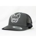 GORRA FLEXFIT PETCAPS FRENCH BULL DOG CHARCOAL - TALLA UNICA