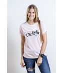 T-SHIRT MUJER PAVE IO SONO CICLISTA ROSA