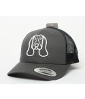 GORRA FLEXFIT PETCAPS BASSET HOUND CHARCOAL - TALLA UNICA