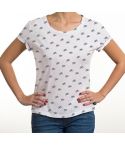 T-SHIRT PAVE MINI PRINT BLANCO MUJER