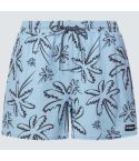 PANTALONETA OAKLEY DECO PALMS RC THREE LINES PALMS LIGHT BLUE