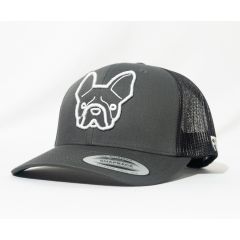 GORRA FLEXFIT PETCAPS FRENCH BULL DOG CHARCOAL - TALLA UNICA