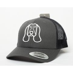 GORRA FLEXFIT PETCAPS BASSET HOUND CHARCOAL - TALLA UNICA