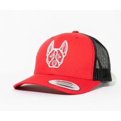 GORRA FLEXFIT PETCAPS BLUE HEELER ROJA/NEGRA - TALLA UNICA
