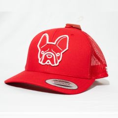 GORRA FLEXFIT PETCAPS FRENCH BULL DOG ROJA - TALLA UNICA