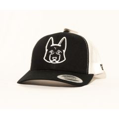 GORRA FLEXFIT PETCAPS GERMAN SHEPHERD NEGRA / BLANCA - TALLA UNICA