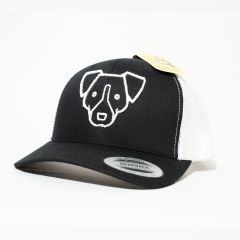 GORRA FLEXFIT PETCAPS JACK RUSSELL BLACK/WHITE - TALLA UNICA